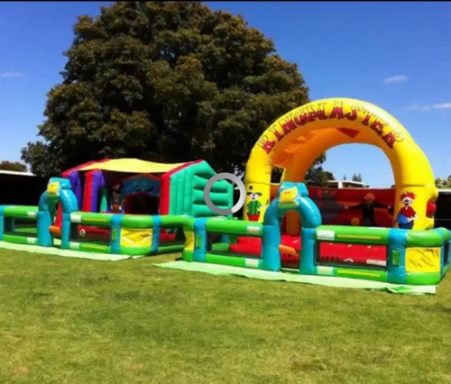 Inflatable Fence Inflata-fence ** USED barrier MASSIVE JUMPING CASTLE SALE - Picture 1 of 9
