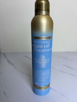 OGX Argan Oil Of Morocco Multi-Benefit Hairspray Extra Strength 8 OZ. NEW