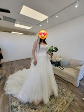 Wedding Dress size 12 Never Worn White Lace detail