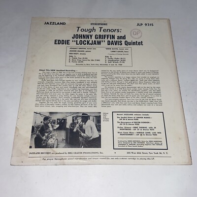 Tough Tenors” LP ~ Johnny Griffin & Eddie Lockjaw Davis ~ Jazzland