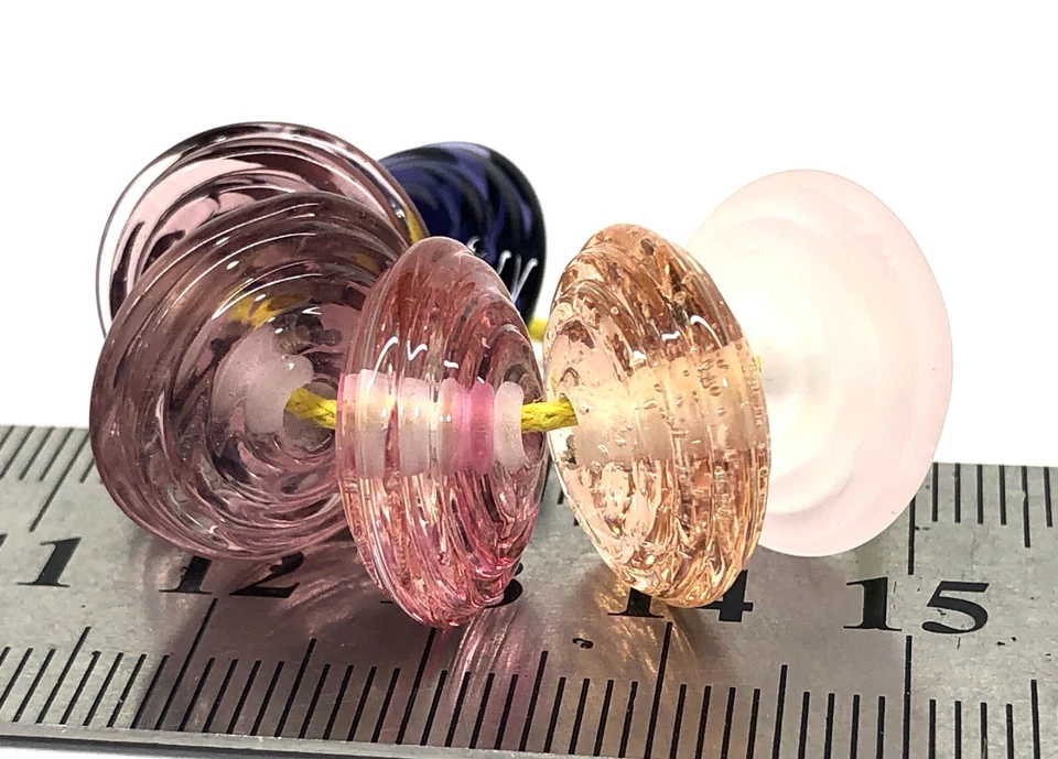 Cuentas de vidrio de murano hechas a mano únicas marca James Jankewicz 6 piezas Foto 4 de 4