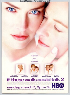 If Theses Walls Could Talk 2 HBO Movie Promo 2000 Full Page Print Advertisement