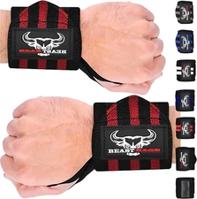 BEAST RAGE Lifting Wrist Wraps, Wrist Straps for Weightlifting Straps Gym Wrist