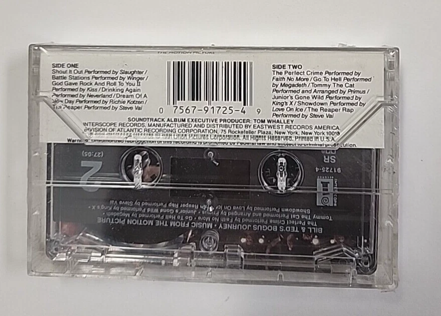 Bill & Ted's Bogus Journey Soundtrack Cassette Tape RE-SEALED Foto 2 de 3