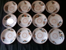 Syracuse China Peasantry O.P.CO. RR ? Set Of 12 Berry Dessert Bowls RARE