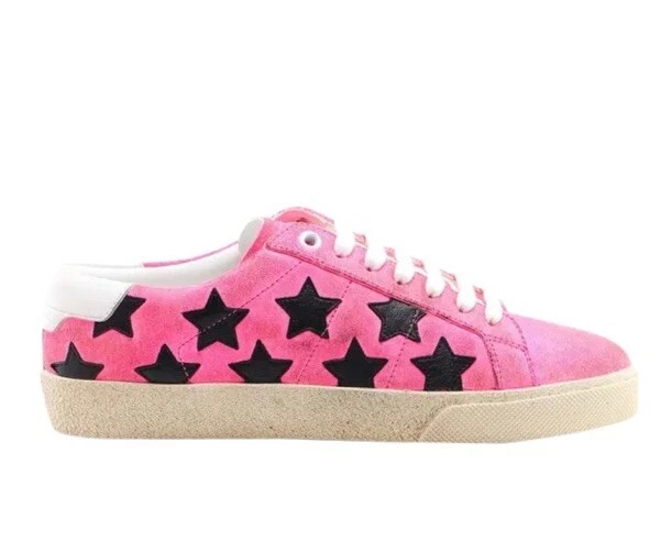 Zapatillas Saint Laurent Court Classic SL-06 Fucsia Star Lavado Sucio Gamuza 37/US 7 Foto 2 de 4