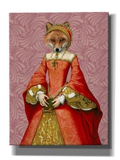 Epic Graffiti 'Fox Queen' by Fab Funky, Giclee Canvas Wall Art