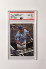 2017 TOPPS CHROME Refractor Kansas City Royals Jorge Bonifacio RC PSA 10 POP 1