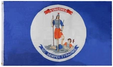 3X5 State of "OLD" Virginia Premium Quality Woven Poly Nylon Flag Banner