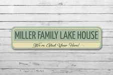 Custom Lake House Welcome Sign, Personalized Family Name Sign, Housewarming Gift