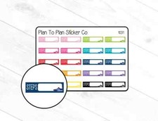 1031 Daily Steps Tracker Planner Stickers.
