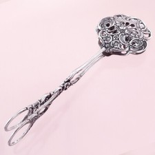 Geb&auml;ckzange Pastetenzange 800er Silber
