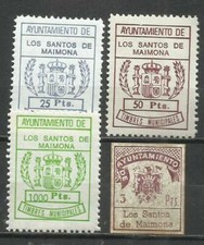 LO8-SPAIN REVENUE SET ,ESPAÑA FISCALES LOCALES NUEVOS** TIMBRES MUNICIPALES. AYU