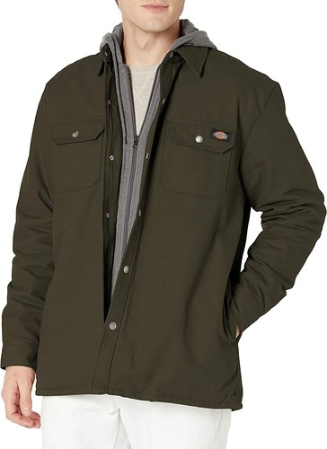 Fleece Hooded Duck Shirt Jacket 