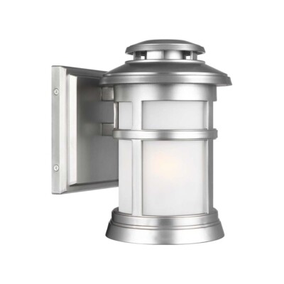 Außenleuchte Wandlampe Glas Stahl H 22,9cm Gartenlampe 1 Flammig IP44 Hofleuchte