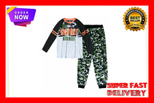 Wonder Nation Boy's 2 Piece Pajama Sleep Set Black Soot/CAMO SIZE S    --Q1--