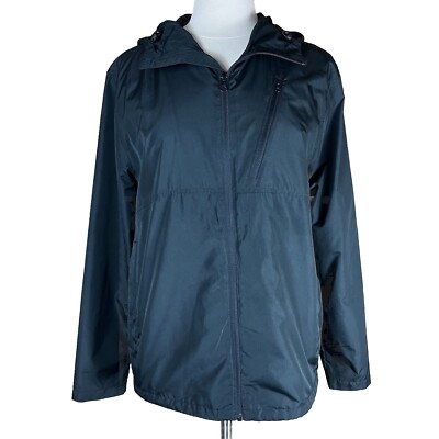 Gap (Size S) Black Scuba Hoodie/Windbreaker-Zippered Pockets Drawstrings