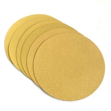 10PCS 9" 0Hole Premium AO Gold Hook&Loop Sanding Disc 800Grit for DA Sander,Wood