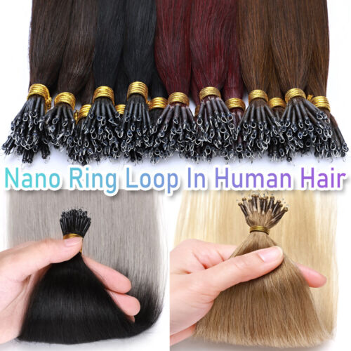 150g Real Remy Human Hair Extensions Nano Ring Links Micro Loop Beads FULL HEAD - Picture 1 of 52