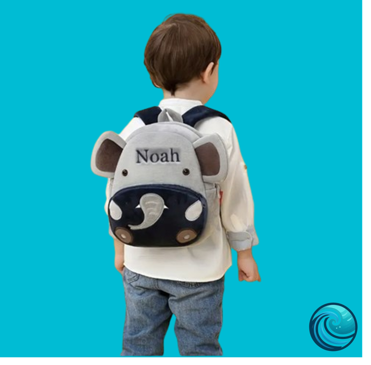 Noah Personalised Embroidery Mini Animal Backpack Toddler Nursery