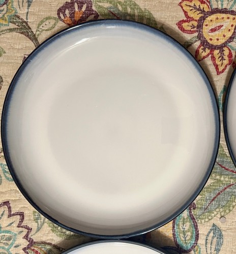 Sango Concepts Eggplant 4942 Set of 4 Dinner Plates 11" Blue / White - Picture 8 of 14