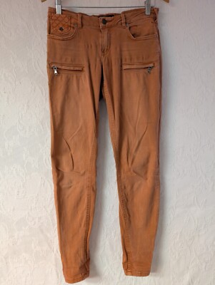 MAISON SCOTCH Women Skinny Slim Jeans Size W28 L32 Branded Studs Leather Label