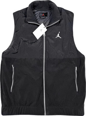 Nike Air Jordan Essentials Fleece Zip-Up Vest - NWT Mens Large Black  #47677-J9