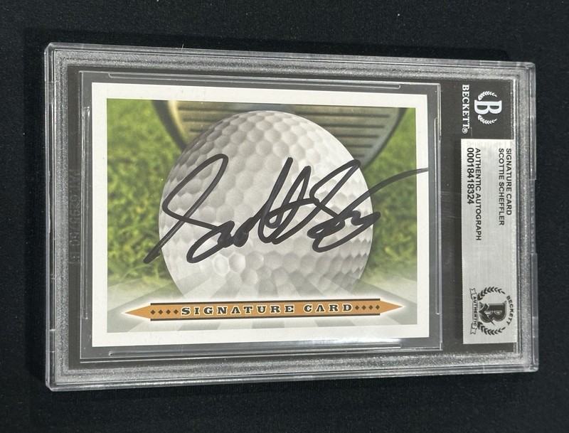Scottie Scheffler Signed Golf Signature Card Autographed Auto Auto Beckett COA
