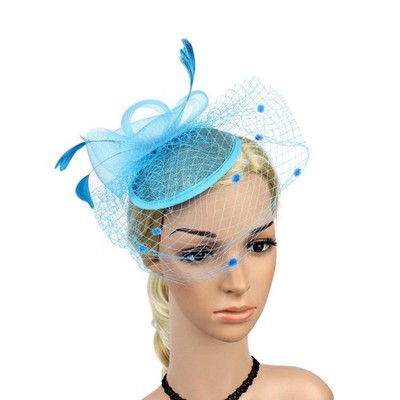 Eleganter Damen Fascinator mit Schleier als Haaraccessoire für Hochzeiten,
