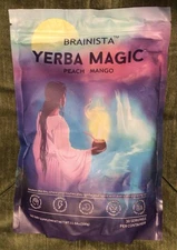 BRAINISTA Yerba Magic Peach Mango 30 Servings Energy Probiotic Prebiotic