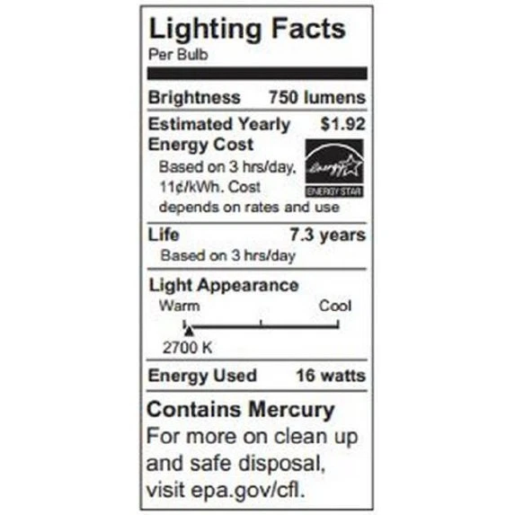 8 NEW TCP 2R301641K CFL R30 Lamps Bulbs 750 Lumens 16W 4100K Non Dimmable - Image 3 of 3