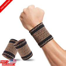 1Pair Copper Wrist Guard Professional Sports Fitness Wrist Brace Support Wrist