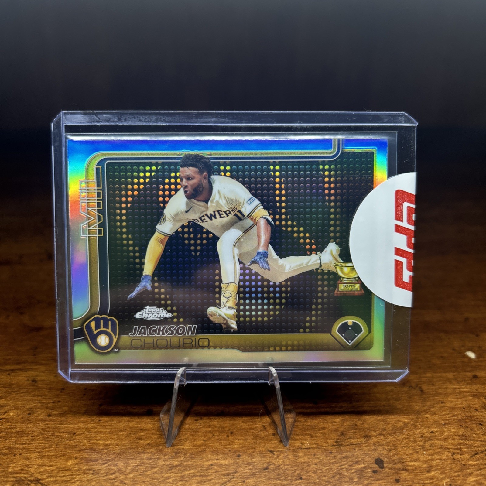 2025 Topps Chrome - Jackson Chourio #262 Lightboard Logo Refractor