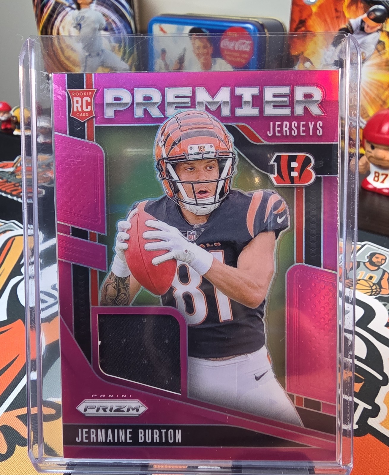 2024 Panini Prizm - Premier Jerseys Jermaine Burton #PJ-JBN Pink Prizm (MEM, RC)