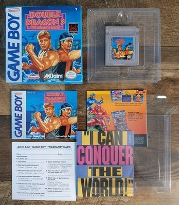 Double Dragon 3 The Arcade Game (Nintendo Game Boy) 100% CIB Tested - Near Mint