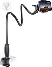 Lamicall Gooseneck Phone Holder for Bed - Upgraded Stable Clip for Desk, Headb