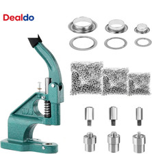 Grommet Tool Kit Hand Press Eyelet Setter Machine 1/4, 3/8, 1/2 Inch (6, 10, 12 