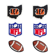 NFL Cincinnati Bengals Football Team Shoe Charms - 6 Pieces