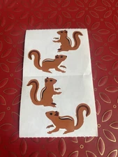 Mrs Grossman’s Squirrels Half Sticker Strip Vtg By The Yard