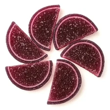 Black Cherry Jelly Fruit Slices – Soft Chewy Cherry Gummy, Old-Fashioned - 1LB