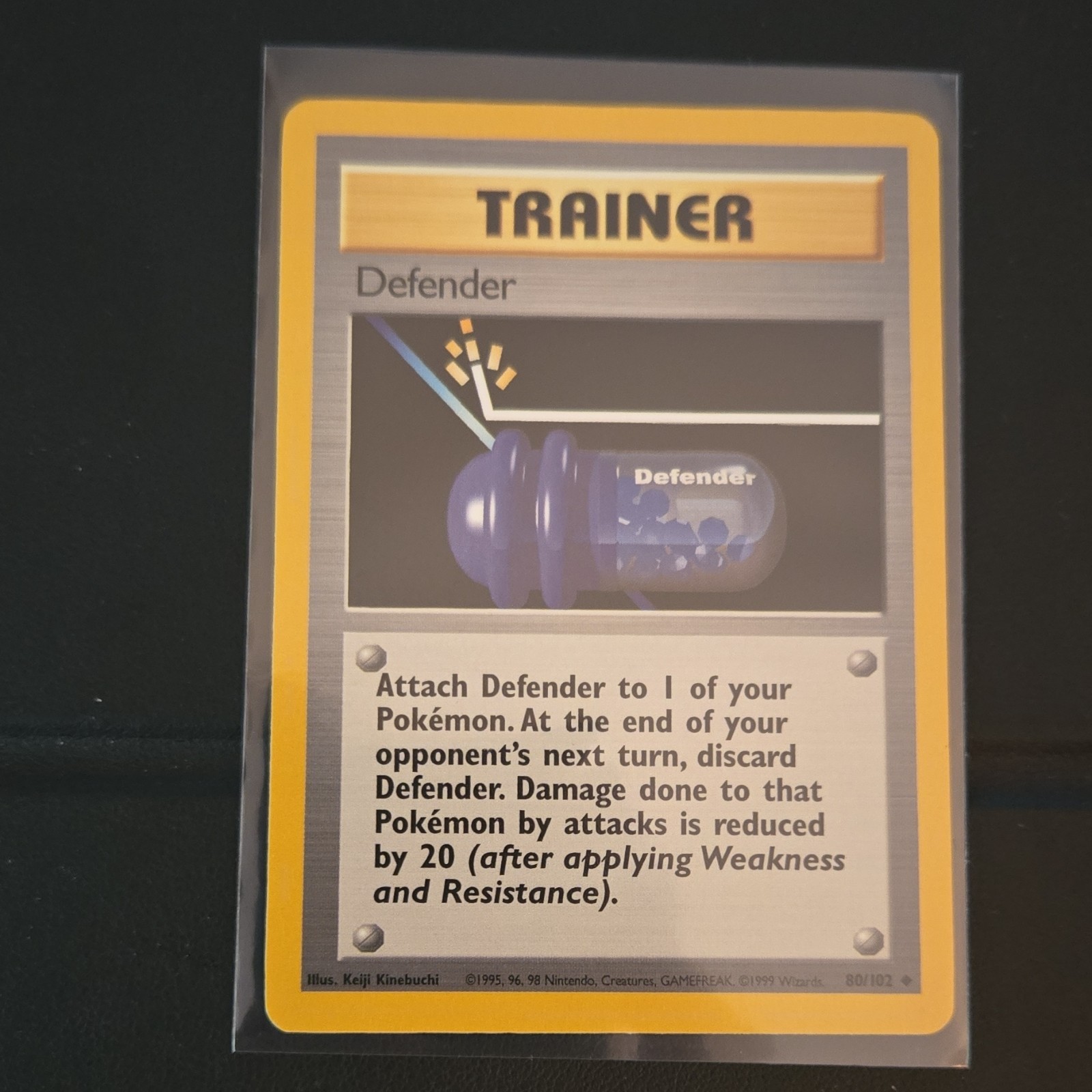 Pokémon TCG Defender 80/102 Base Set Trainer Uncommon Regular