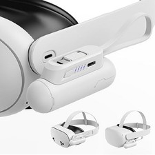 Battery Pack for Meta Quest 3S/3 and Oculus 2, 20W Fast Charging 6000mAh Head St