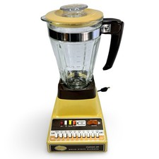 Vintage Sunbeam Custom 20 Solid State Blender Yellow 20 Speed Burst Power