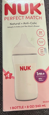 NUK Smooth Flow Anti Colic Baby Bottle, 8oz