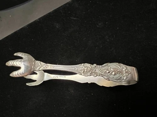Reed & Barton Francis I Sterling Silver Sugar Tongs - 4 1/8" No Mono 33 grams