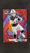 BROCK BOWERS 2025 Panini Mosaic #5 Red Sparkle Prizm SSP Las Vegas Raiders