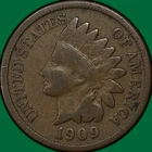 1909 Indian Head Cent Very Good VG Coin #39518