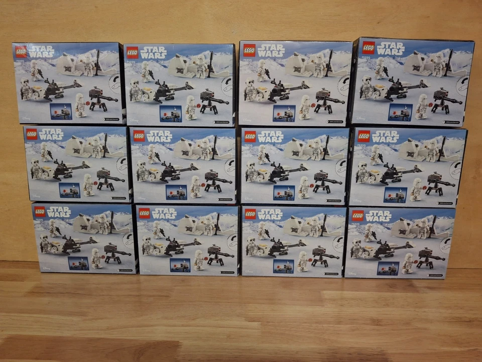LEGO 75320 STAR WARS SNOW TROOPERS BATTLE PACK LOTE DE 12 Novo e Selado de Fábrica - Imagem 2 de 4