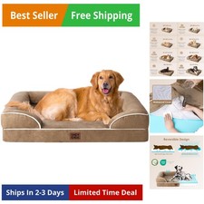 Orthopedic Dog Beds for Extra Large Dogs, Waterproof Memory Foam XL Dog Bed w...