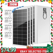 200W 400W 800W 1000W Mono Solar Panel 12V Off-Grid Camping Battery Home RV